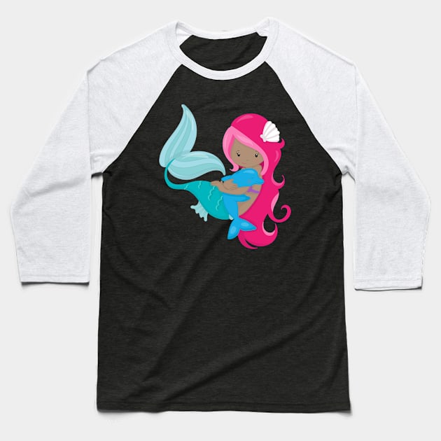 Mermaid Princess Baseball T-Shirt by kdpdesigns